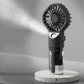 Portable Handheld Spray Fan Mini Humidifier Fan 4 Speeds Powerful Wind USB Rechargeable Water Spray Mist Fan Outdoor Small Fan