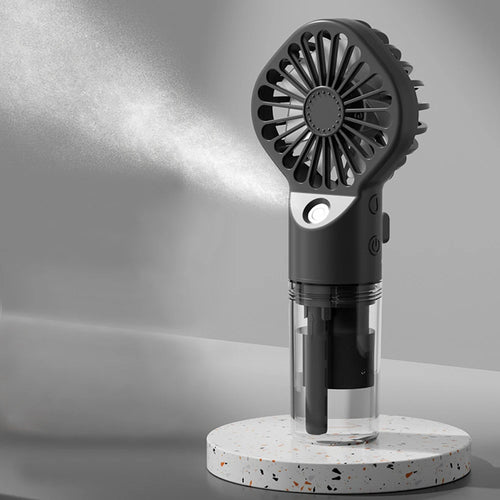 Portable Handheld Spray Fan Mini Humidifier Fan 4 Speeds Powerful Wind USB Rechargeable Water Spray Mist Fan Outdoor Small Fan